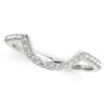 Size: 9 – 14k White Gold Curved Diamond Wedding Band (1/3 cttw)