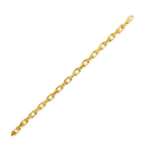Size: 26 – 14k Yellow Gold French Cable Link Chain (6.1 mm)