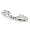 Size: 7.5 – 14k White Gold Curved Diamond Wedding Band (3/8 cttw)
