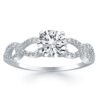 Size: 5.5 – 14k White Gold Double Infinity Diamond Engagement Ring