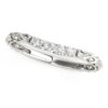 Size: 6.5 – 14k White Gold Antique Style Curved Diamond Wedding Band (1/10 cttw)