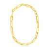 Size: 18” – 14k Yellow Gold Extra Wide Paperclip Chain Necklace