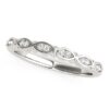 Size: 3.5 – 14k White Gold Unique Infinity Design Diamond Wedding Band (1/10 cttw)