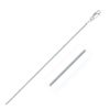 Size: 18” – Rhodium Plated 1.3mm Sterling Silver Snake Style Chain (1.30 mm)