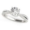 Size: 3.5 – 14k White Gold Fancy Prong Split Shank Diamond Engagement Ring (1 1/4 cttw)