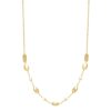 Size: 24 – Adjustable Puff Pebble Necklace in 14K Yellow Gold
