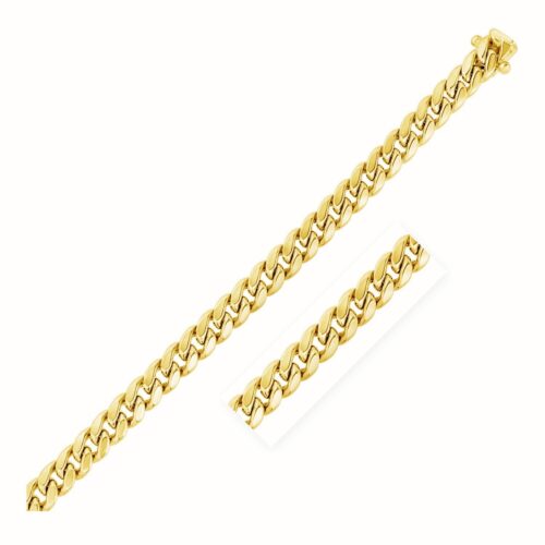 Size: 24” – 14k Yellow Gold Semi Solid Miami Cuban Chain (7.20 mm)
