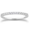 Size: 6.5 – 14k White Gold Shared Prong Diamond Wedding Ring Band with Airline Gallery