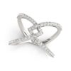 Size: 4.5 – 14k White Gold Fancy Entwined Design Diamond Ring (1/2 cttw)