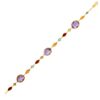 Size: 7.5” – 14k Yellow Gold Bracelet with Multi-Colored Stones