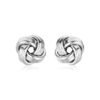 Petite Sterling Silver Polished Love Knot Earrings(9mm)