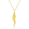 Size: 18 – 14k Yellow Gold Pendant with Polished Abstract Swirl