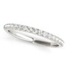 Size: 4.5 – 14k White Gold Diamond Scallop Setting Wedding Band (1/3 cttw)