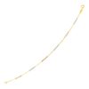 Size: 7.25” – 14k Tri Color Gold Station Bracelet with Textured Beads
