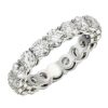 Size: 9 – Round Cut Lab Grown Diamond Eternity Ring in 14k White Gold (2 cttw FG/VS2)