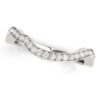 Size: 4.5 – 14k White Gold Milgrained Curve Style Diamond Wedding Band (1/5 cttw)