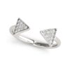 Size: 7 – 14k White Gold Diamond Arrowhead Open Ring (1/5 cttw)