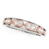 Size: 5 – 14k White And Rose Gold Infinity Style Diamond Band (1/5 cttw)