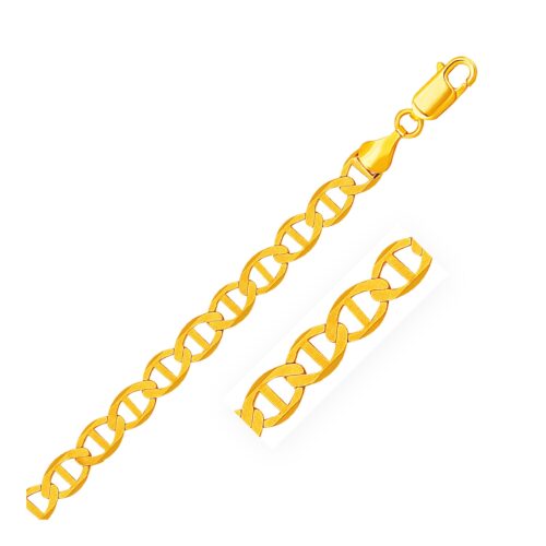 Size: 22” – 14k Yellow Gold Mariner Link Chain (6.30 mm)