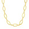 Size: 18” – 14k Yellow Gold Necklace with Polished Oval Links
