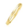 Size: 7” – 14k Yellow Gold Dome Florentine Design Bangle