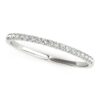 Size: 5 – 14k White Gold Pave Set Round Diamond Wedding Ring (1/8 cttw)