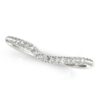 Size: 6 – 14k White Gold Curved Pave Diamond Wedding Ring (1/4 cttw)