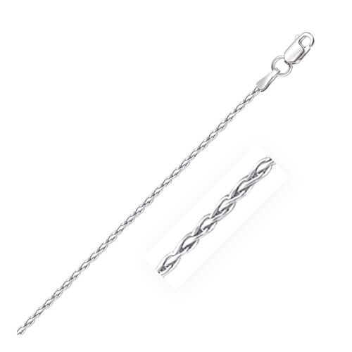 Size: 16” – Sterling Silver Rhodium Plated Wheat Chain (1.50 mm)