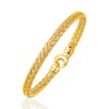 Size: 7.25” – Fancy Weave Bangle in 14k Yellow Gold (5.0mm)
