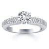 Size: 8 – 14k White Gold Triple Row Pave Diamond Engagement Ring