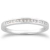 Size: 4.5 – 14k White Gold Channel Set Princess Diamond Wedding Ring Band