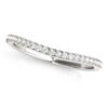 Size: 6 – 14k White Gold Pave Setting Style Curved Wedding Band (1/10 cttw)