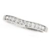 Size: 3.5 – 14k White Gold Curved Diamond Wedding Band (1/4 cttw)
