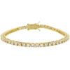 Goldtone Finish Victorian Cubic Zirconia Tennis 8 Inch Bracelet