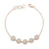 0.8ct CZ Goldtone Pave Disc Bracelet