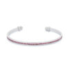 Channel-Set Pink Cubic Zirconia Cuff