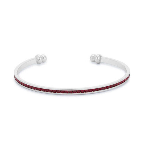 Channel-Set Garnet Cubic Zirconia Cuff