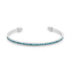 Channel-Set Aqua Cubic Zirconia Cuff