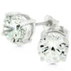 7mm Round Cut Stud Earrings