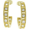 Roma Goldtone Finish Hoop Earrings