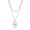 Stainless Steel Double Chain HOPE Necklace