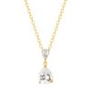 18K Gold Plated Double Pear CZ Drop Pendant Necklace