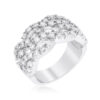 Braided CZ Cocktail Ring