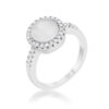 Patricia 0.3ct CZ White Cat’s Eye Rhodium Classic Ring