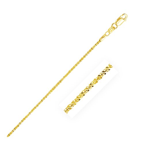 Size: 18” – 14k Yellow Gold Sparkle Chain (1.50 mm)
