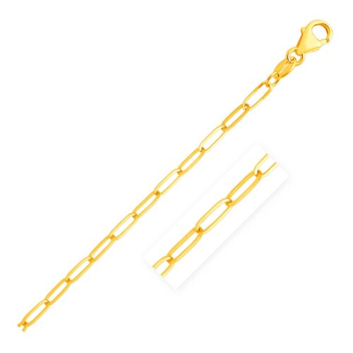 Size: 7.25” – 14K Yellow Gold Paperclip Bracelet (4.0mm)