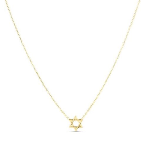 Size: 18 – 14k Yellow Gold Star of David Necklace