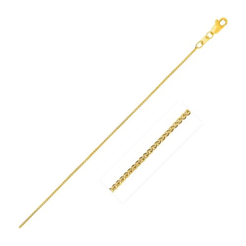 Size: 18” – 10k Yellow Gold Wheat Chain 0.6mm (0.60 mm)