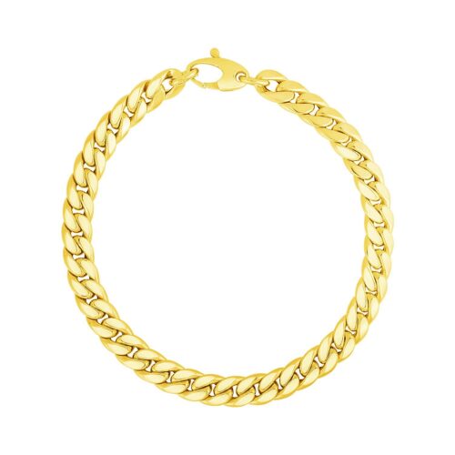 Size: 7.25” – 14K Yellow Gold Cuban Link Bracelet