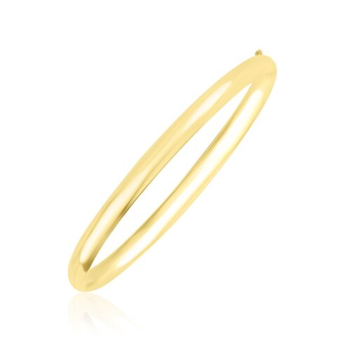 Size: 7” – 10k Yellow Gold Dome Style Shiny Bangle (3.30 mm)